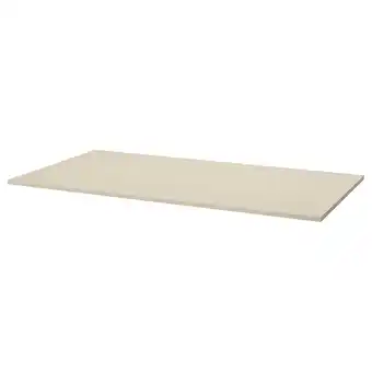 IKEA Een trotten tafelblad in beige, met een rechthoekige vorm en gladde randen aanbieding