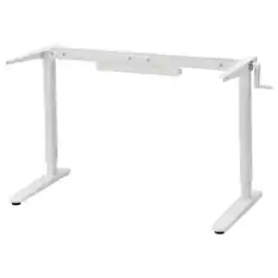 IKEA Verstelbaar wit bureauframe met hoogteslinger, stabiel en georganiseerd aanbieding