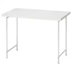 IKEA Linnmon wit bureau, rechthoekig, lichtgewicht, metalen poten aanbieding