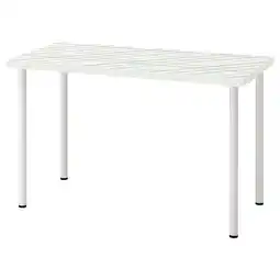 IKEA Lagkapten tafel, wit met kleurrijk rasterpatroon, rechthoekig aanbieding