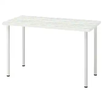 IKEA Lagkapten tafel, wit met kleurrijk rasterpatroon, rechthoekig aanbieding