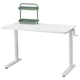 IKEA Verstelbaar relatera bureau met groene legplank, zit/sta aanbieding