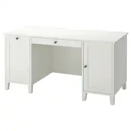 IKEA IdanÄs wit bureau - strak, opbergen, kabelbeheer aanbieding