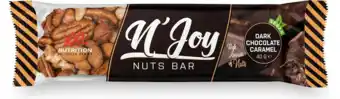 De Online Drogist XXL Nutrition N'Joy Nuts Bar Dark Chocolate Caramel Vegan 40GR aanbieding