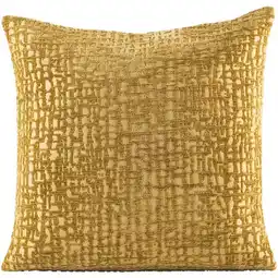 Leen Bakker Sierkussenhoes Kiran - oker - 45x45 cm - Leen Bakker aanbieding