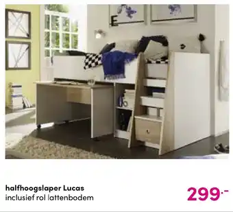 Baby & Tiener Halfhoogslaper Lucas inclusief rol lattenbodem aanbieding