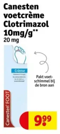 Kruidvat Canesten voetcrème Clotrimazol 10mg/g aanbieding