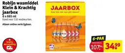 Kruidvat Robijn wasmiddel Klein & Krachtig jaarbox aanbieding