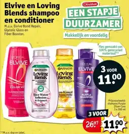 Kruidvat Elvive en Loving Blends shampoo en conditioner aanbieding