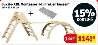 Kruidvat Buxibo XXL Montessori klimrek en kussen aanbieding