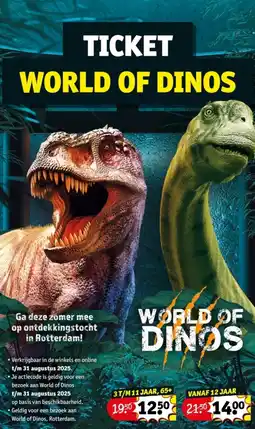 Kruidvat Ticket world of dinos aanbieding