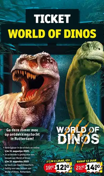 Kruidvat Ticket world of dinos aanbieding