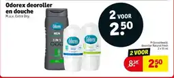 Kruidvat Odorex deoroller en douche aanbieding