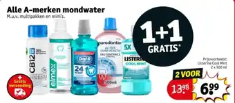 Kruidvat Alle A-merken mondwater aanbieding
