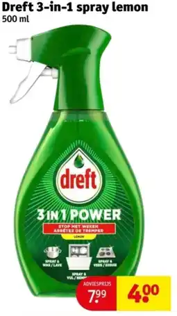 Kruidvat Dreft 3-in-1 spray lemon aanbieding