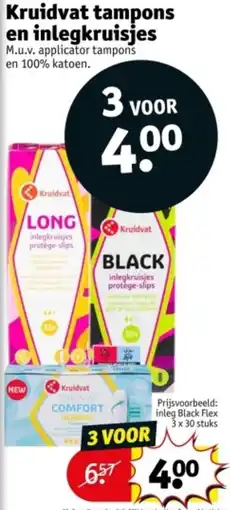 Kruidvat Kruidvat tampons en inlegkruisjes aanbieding