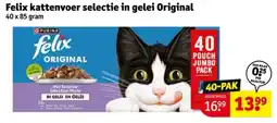 Kruidvat Felix kattenvoer selectie in gelei Original aanbieding