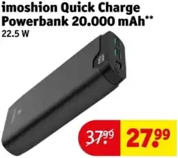 Kruidvat Imoshion Quick Charge Powerbank 20.000 mAh aanbieding