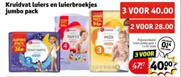 Kruidvat Kruidvat luiers en luierbroekjes jumbo pack aanbieding