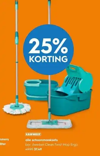 Blokker Leifheit alle schoonmaaksets aanbieding