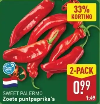 ALDI SWEET PALERMO Zoete puntpaprika's aanbieding
