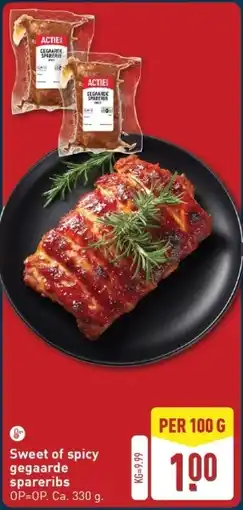 ALDI Sweet of spicy gegaarde spareribs aanbieding