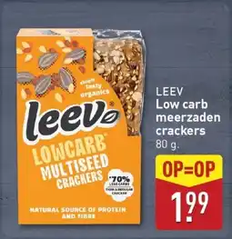 ALDI Leev Low carb meerzaden crackers aanbieding