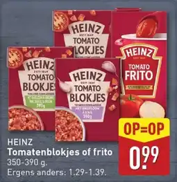 ALDI Heinz Tomatenblokjes of frito aanbieding