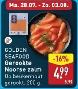 ALDI GOLDEN SEAFOOD Gerookte Noorse zalm aanbieding