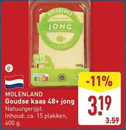 ALDI MOLENLAND Goudse kaas 48+ jong aanbieding