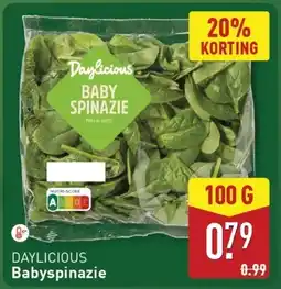 ALDI Daylicious Babyspinazie aanbieding