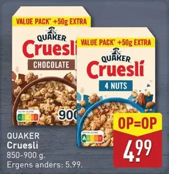 ALDI Quaker Cruesli aanbieding