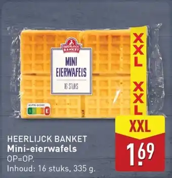 ALDI Heerlijck Banket Mini-eierwafels aanbieding