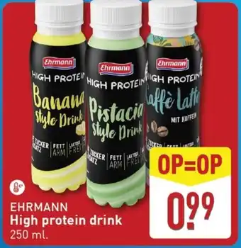 ALDI Ehrmann High protein drink aanbieding