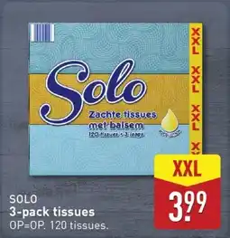 ALDI Solo 3-pack tissues aanbieding