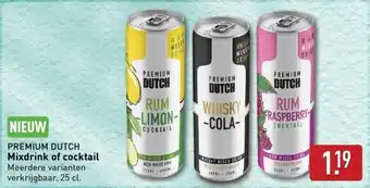 ALDI PREMIUM DUTCH Mixdrink of cocktail aanbieding
