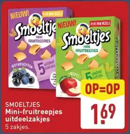 ALDI Smoeltje Mini-fruitreepjes uitdeelzakjes aanbieding