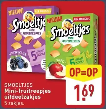 ALDI Smoeltje Mini-fruitreepjes uitdeelzakjes aanbieding