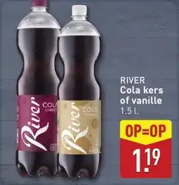 ALDI RIVER Cola kers of RIVER Cola kers of vanille 1.5 L aanbieding