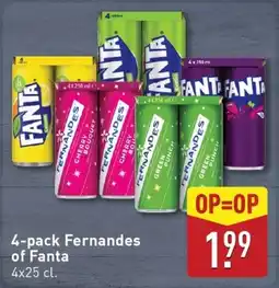 ALDI 4-pack Fernandes of Fanta aanbieding