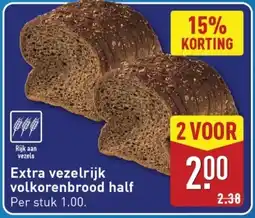 ALDI Extra vezelrijk volkorenbrood half aanbieding