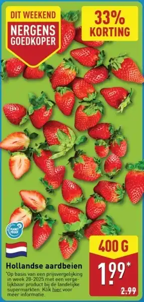 ALDI Hollandse aardbeien aanbieding