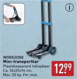 ALDI Workzone Mini Transportkar aanbieding