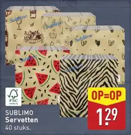 ALDI SUBLIMO Servetten aanbieding