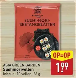 ALDI ASIA GREEN GARDEN Sushinorivellen aanbieding