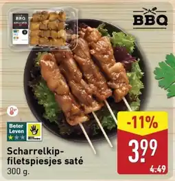 ALDI Scharrel Kipfilet Spiesjes saté aanbieding
