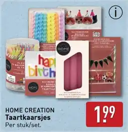 ALDI Home Creation Taartkaarsjes aanbieding