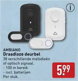 ALDI Ambiano Draadloze deurbel aanbieding