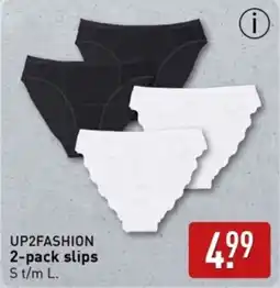 ALDI UP2FASHION 2 pack slips aanbieding