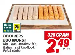Dekamarkt Dekavers BBQ Worst aanbieding